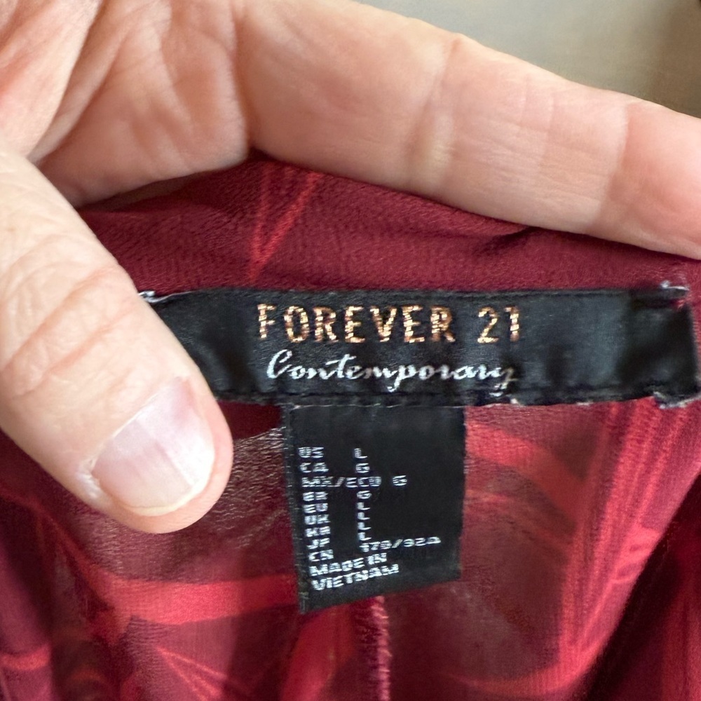 Forever 21 Contemporary Tie Neck Blouse - Picture 2 of 4